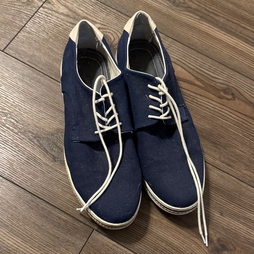 Call It Spring Navy and White Oxfords